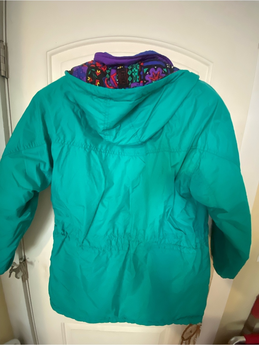 Edelweiss Teal Coat with Purple Accent Hood - Picture 6 of 6